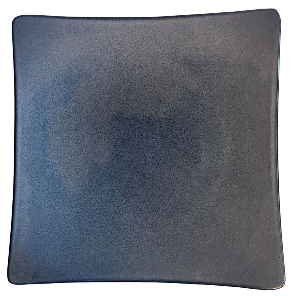 Square Decor Plate Jewelry Vanity Tray Concave‎ Ceramic Royal Blue minimalist